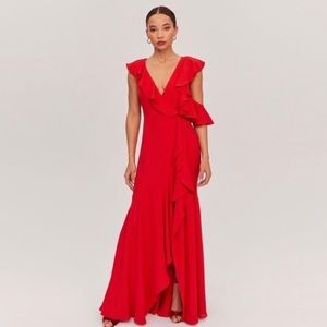 NWT Fame and Partners Ruffe Gown